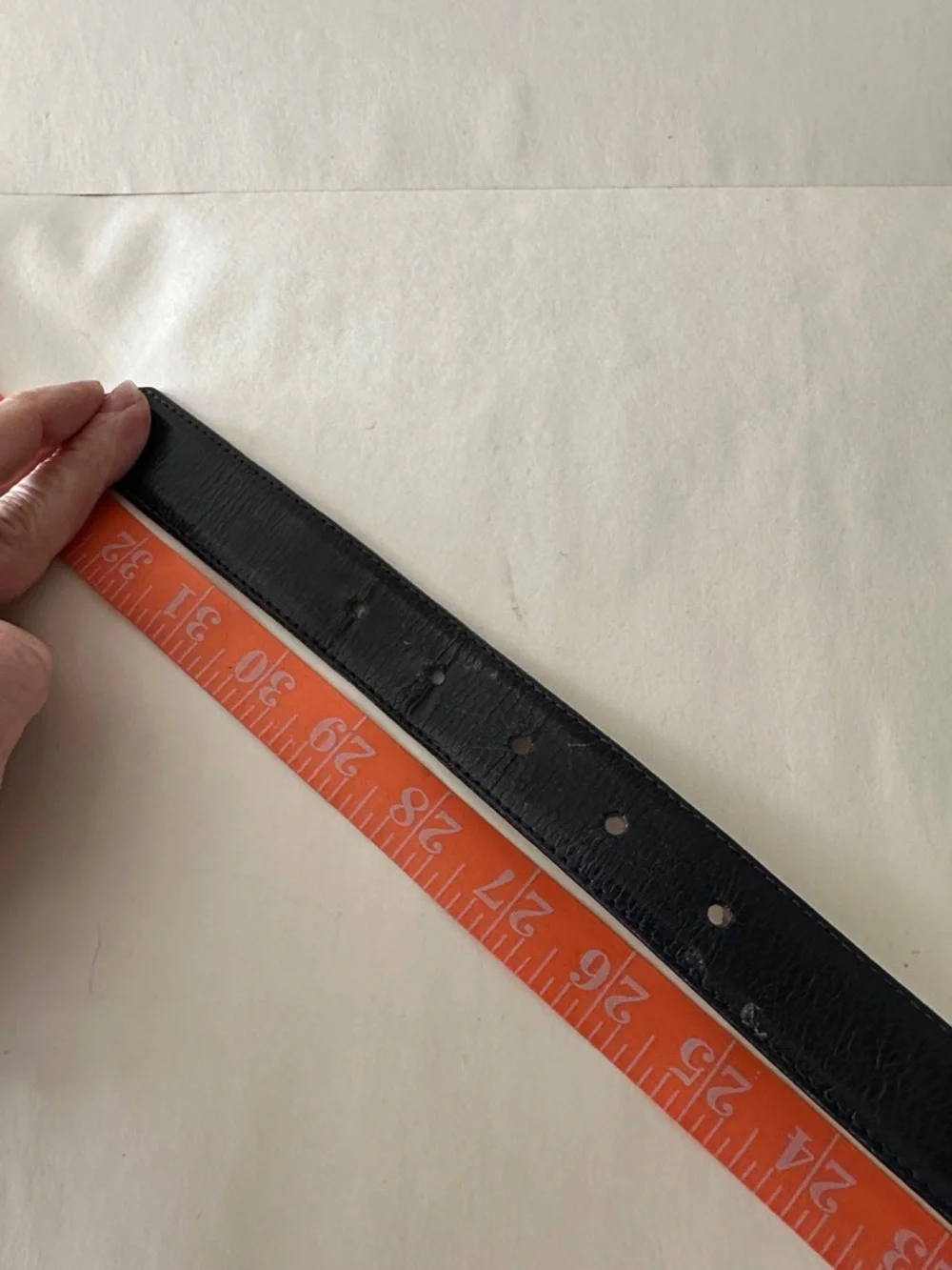 VINTAGE PORTS INT. BUFFALO CALF LEATHER BELT M